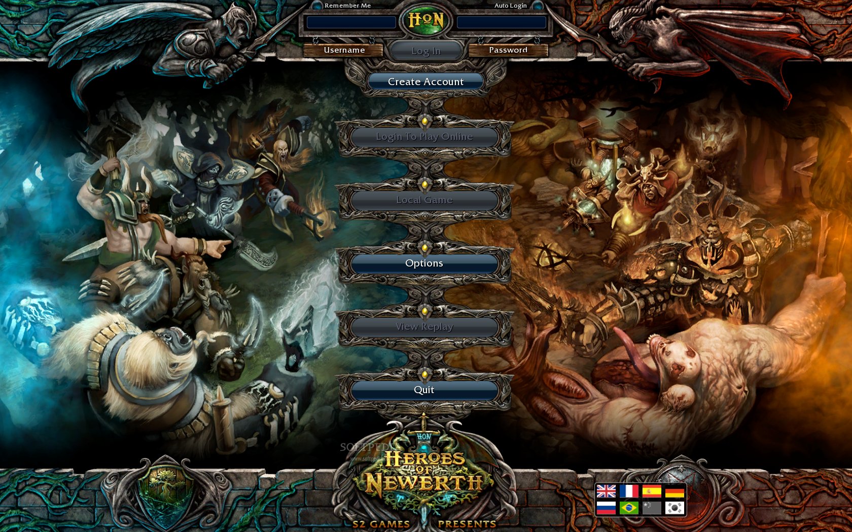 Онлайн Игра Heroes of Newerth - Главное меню. Картинки, скриншоты