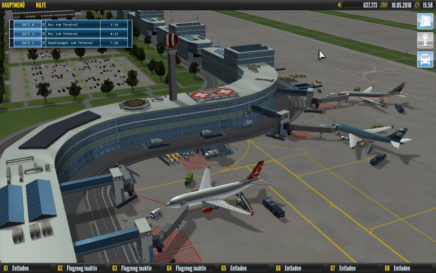 Airport Simulator Вид на аэропорт сверху