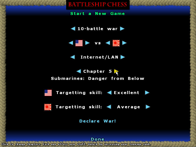 Battleship Chess Игровые установки