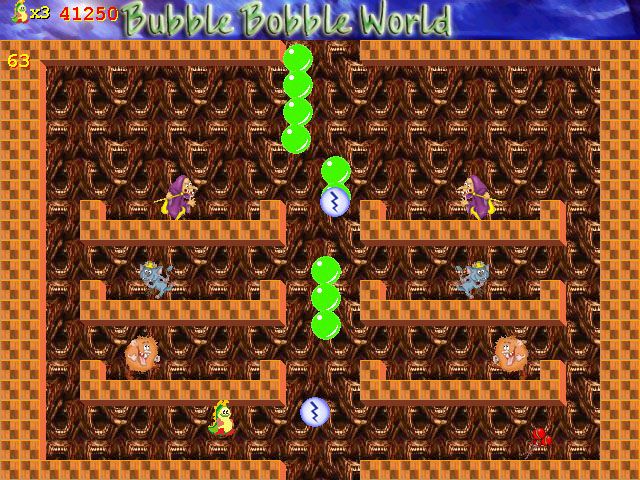 Bubble Bobble World Геймплей