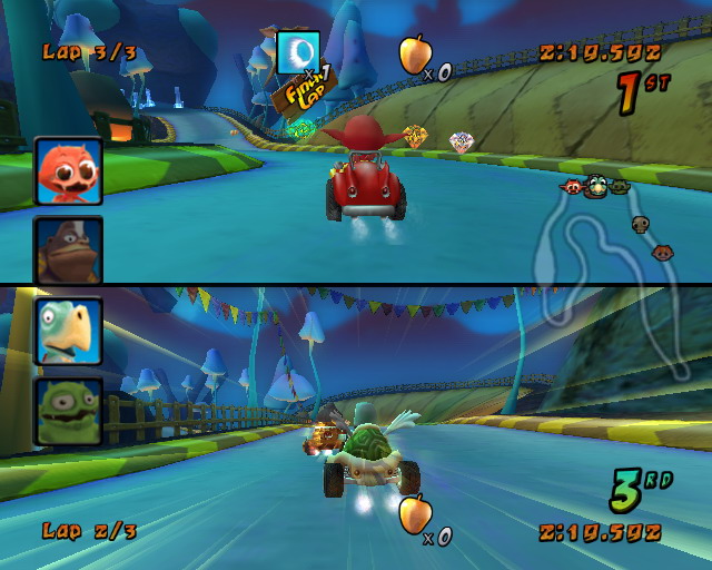 Cocoto Kart Racer Разделенный экран