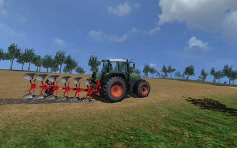 Farming Simulator 2009 Трактор с плугом