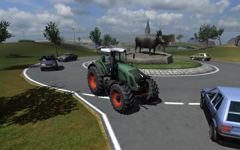 Farming Simulator 2009 Трактор на улице