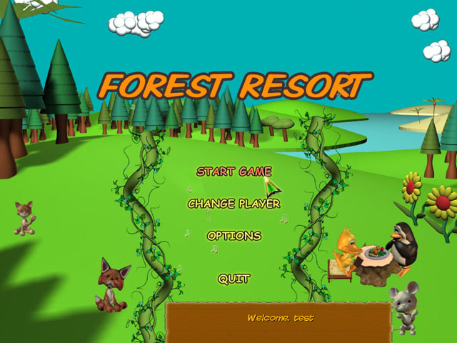 Forest Resort Меню игры