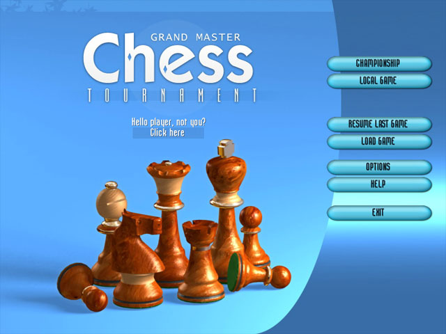Grand Master Chess Tournament Меню игры