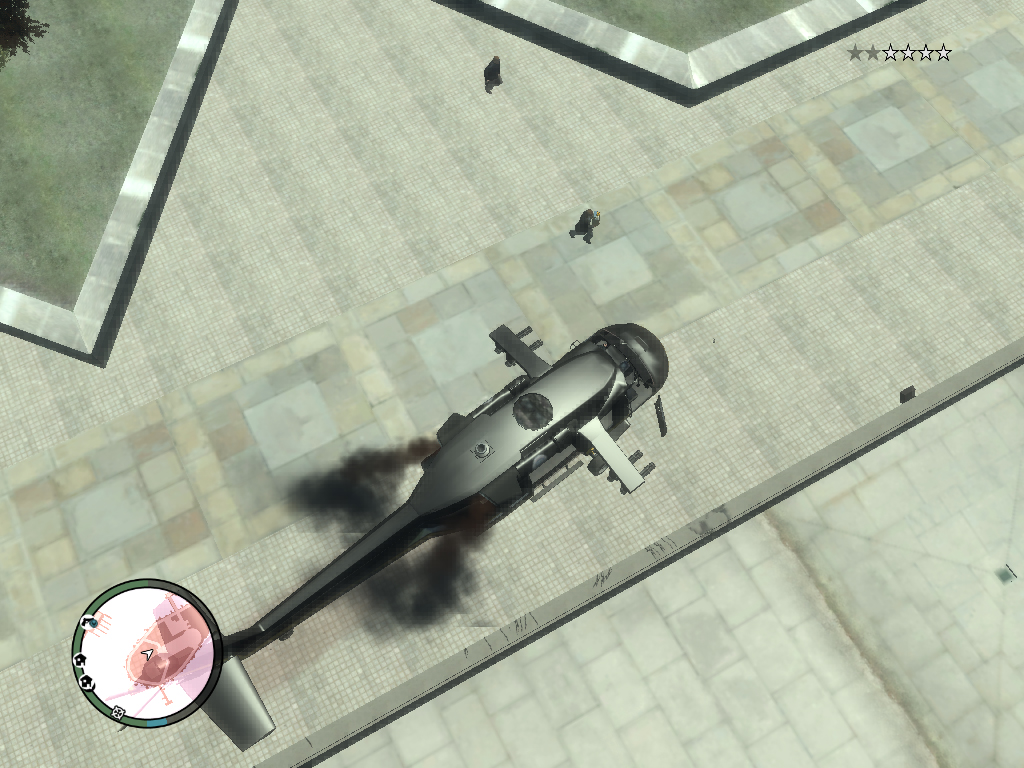 GTA 4 На вертолете со зданиями лучше не встречаться