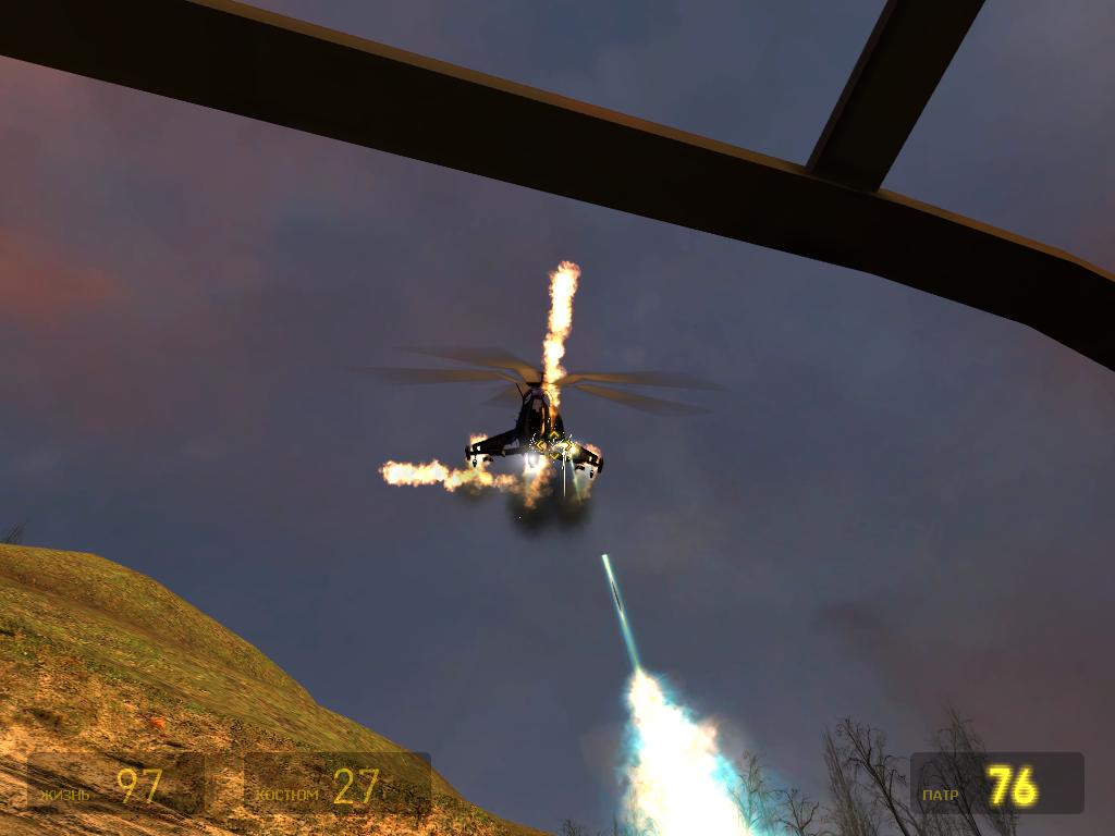 Half Life 2 Взрывающийся вертолет