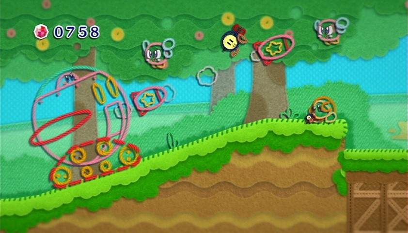 Kirby's Epic Yarn Игровой процесс