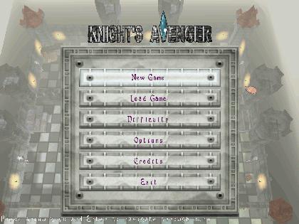 Knight's Avenger Меню игры