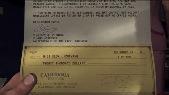 L.A. Noire Письмо о выплате