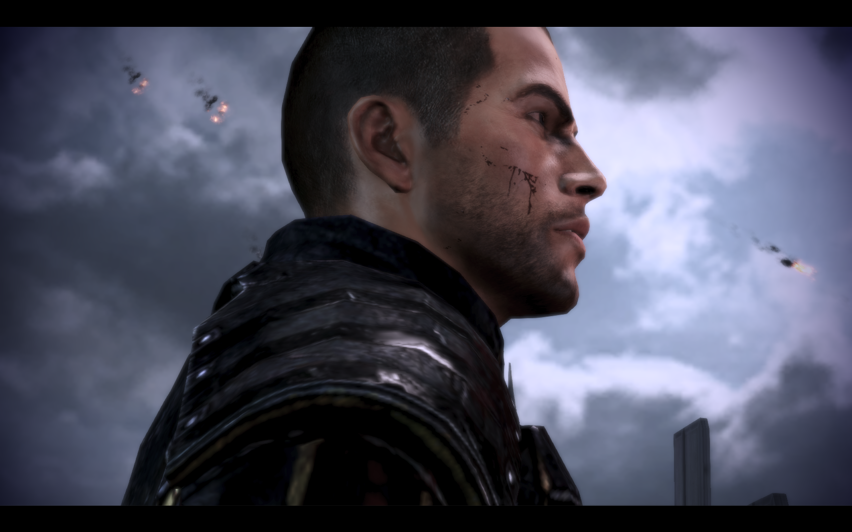Mass Effect 3 Шепард - вид в профиль