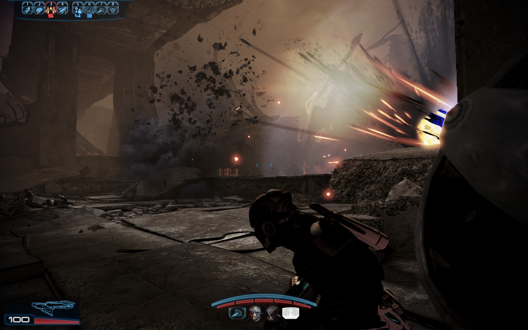 Mass Effect 3 Эффекты от взрыва