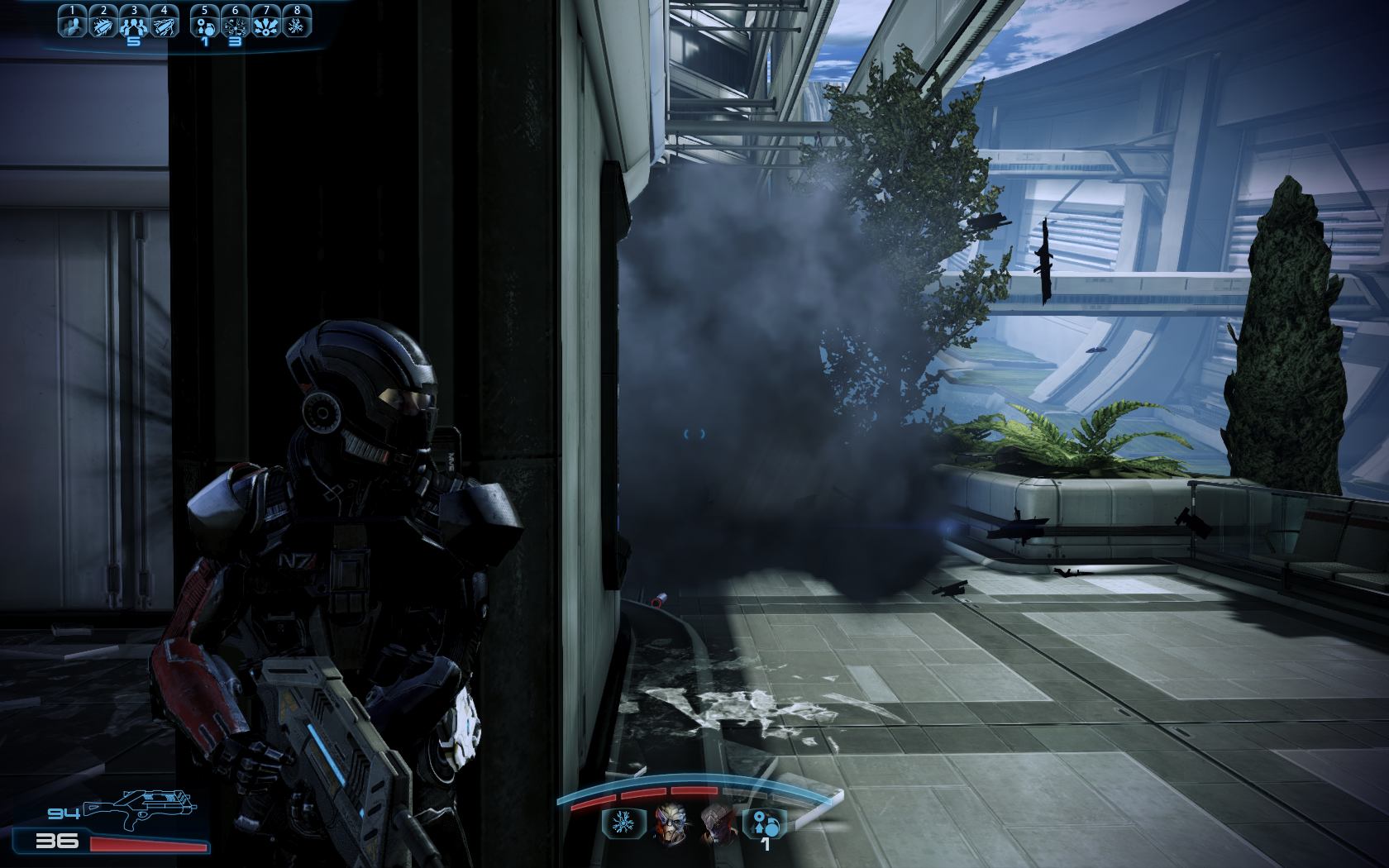 Mass Effect 3 Взрыв от снаряда Атласа