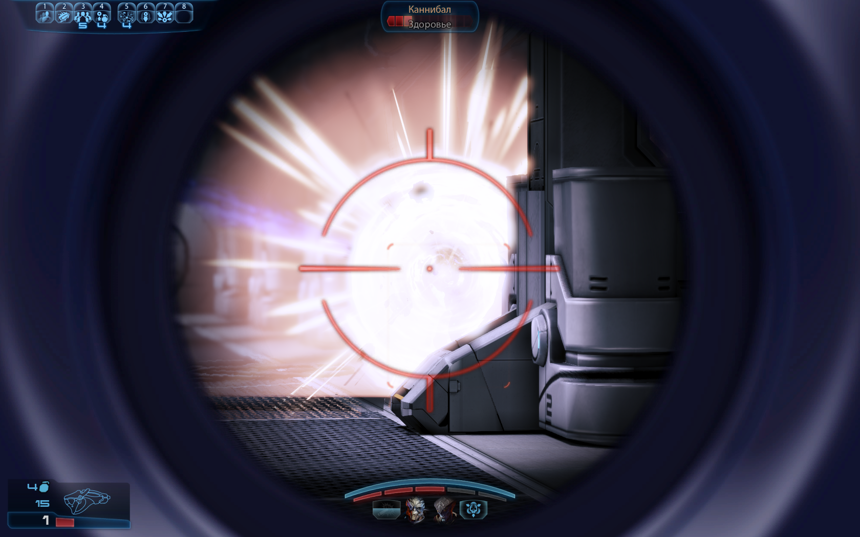 Mass Effect 3 Разрывная пуля в работе