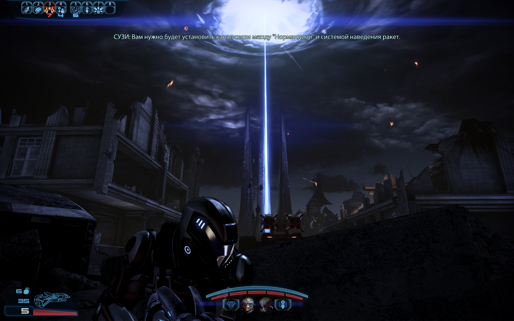 Mass Effect 3 У ракетной батареи