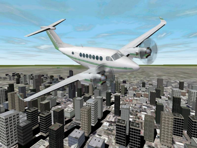 Microsoft Flight Simulator 2000 Над городом