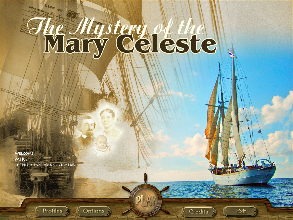 The Mystery of the Mary Celeste Меню игры