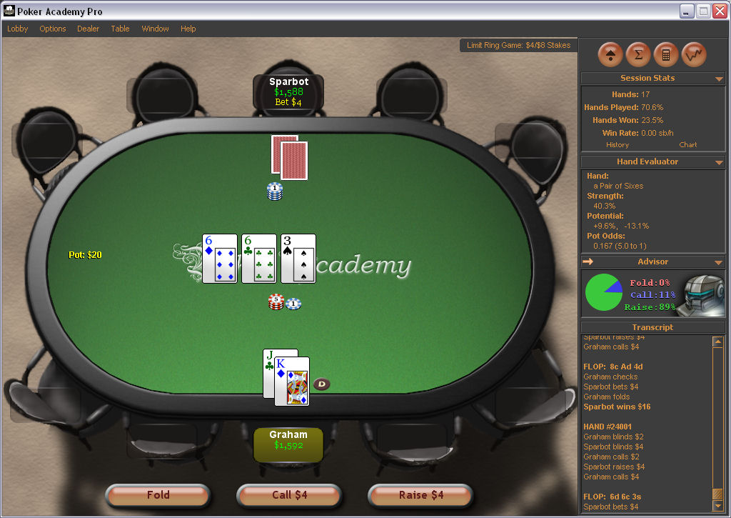 Poker Academy: Texas Hold'em Игровой процесс