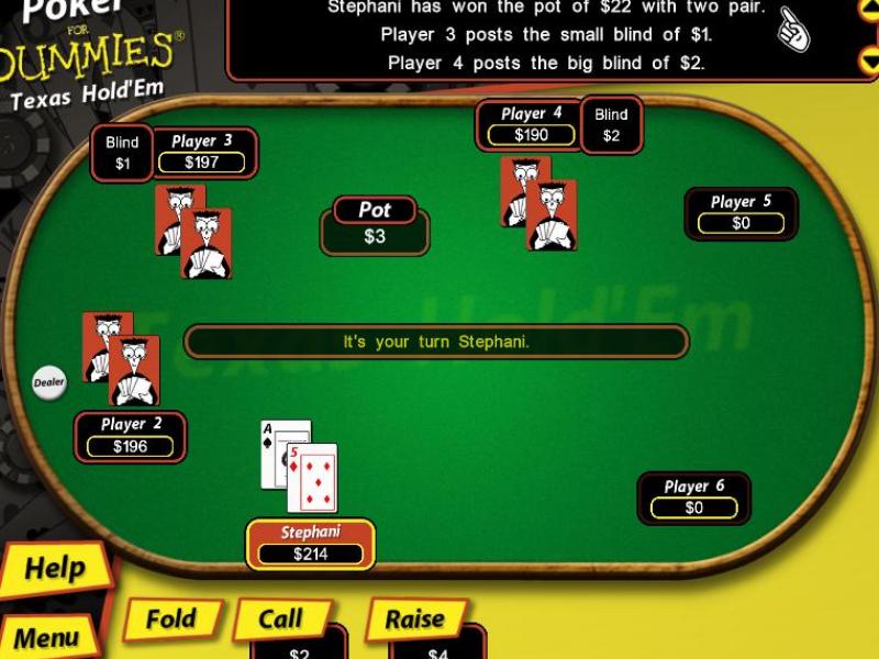 Poker for Dummies Featuring Texas Hold'Em Игровой стол