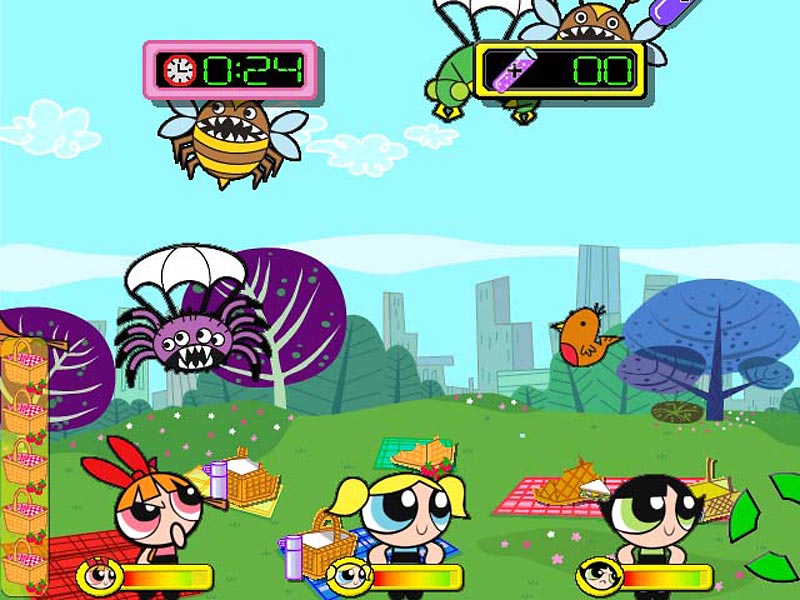 Powerpuff Girls: Mojo Jojo's Pet Project Страшновато смотрятся насекомые внушительных размеров!