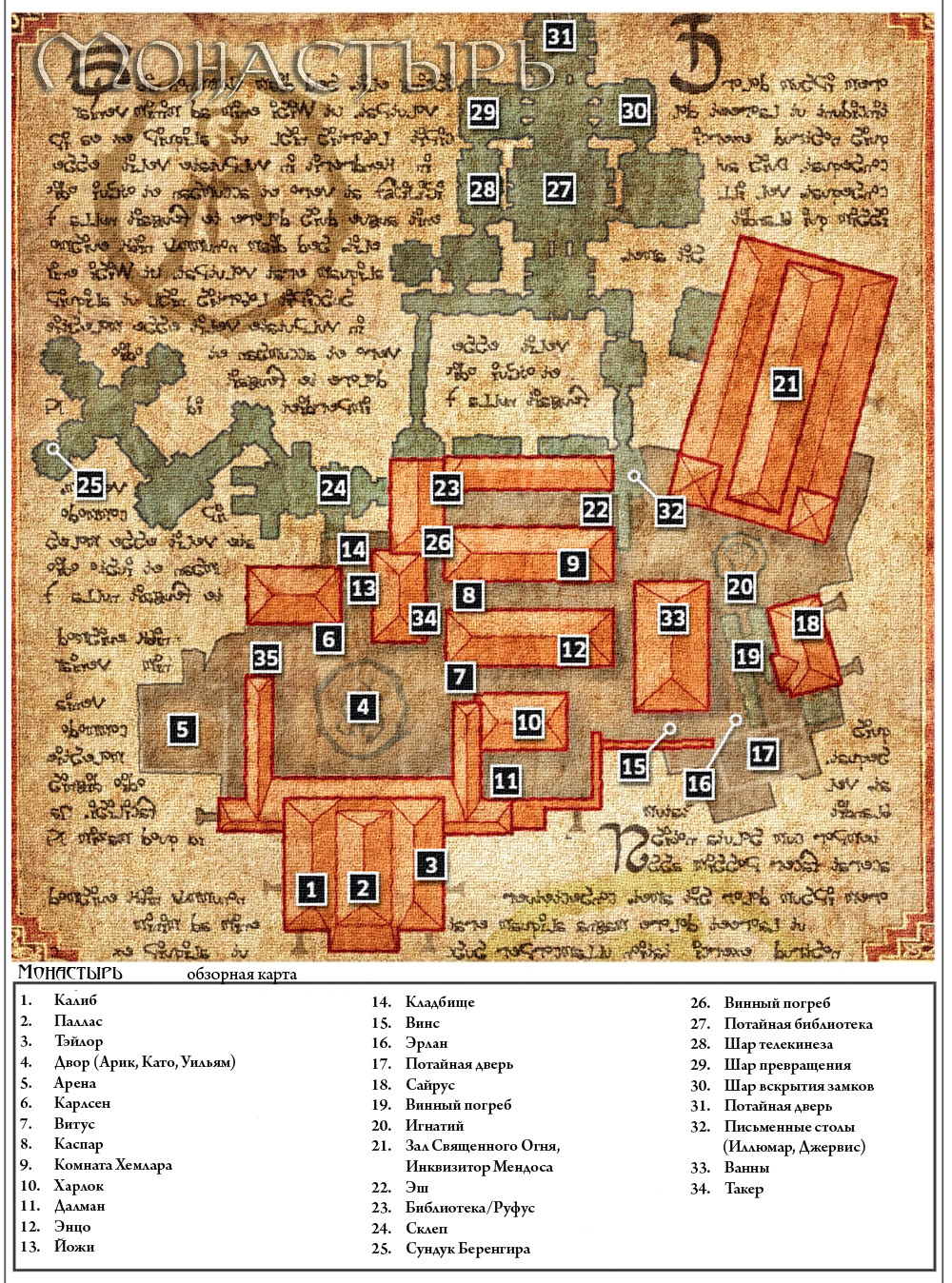 Risen Карта Монастыря
