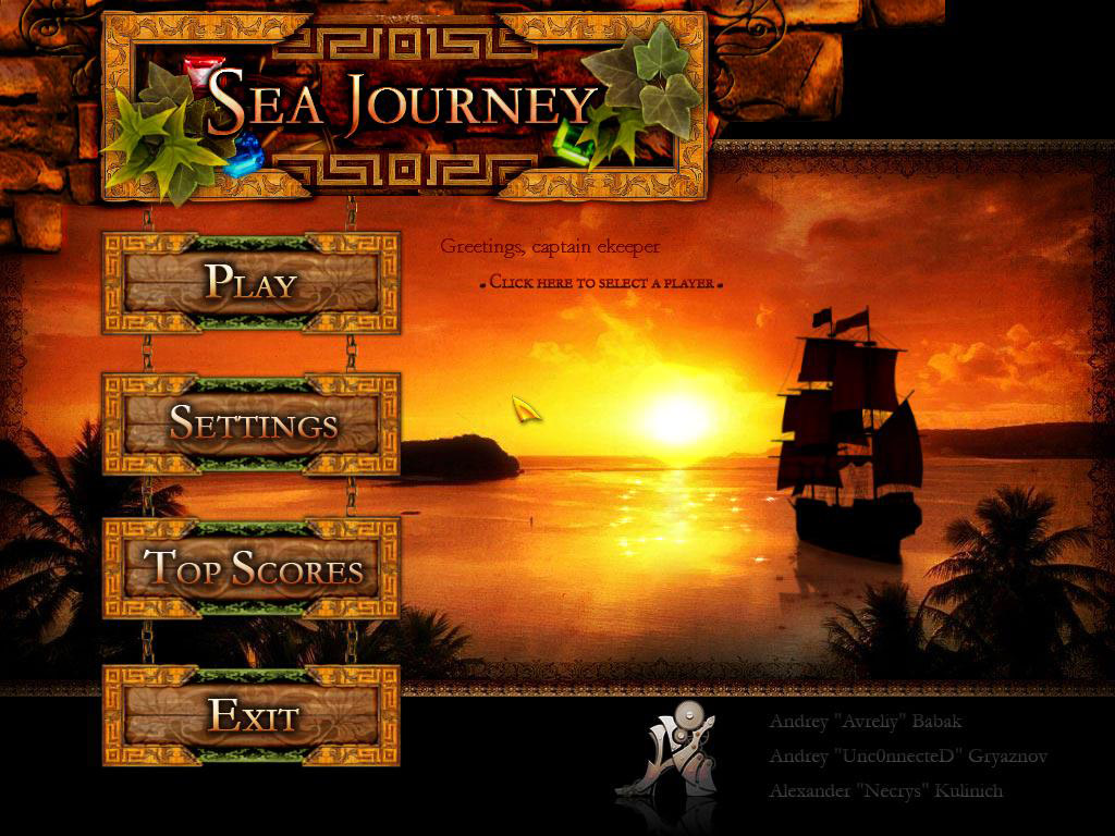 Sea Journey Меню игры