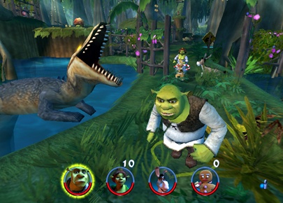 Shrek 2: The Game Шрек и подобие крокодила