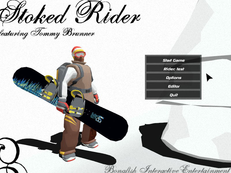 Stoked Rider Big Mountain Snowboarding Меню игры