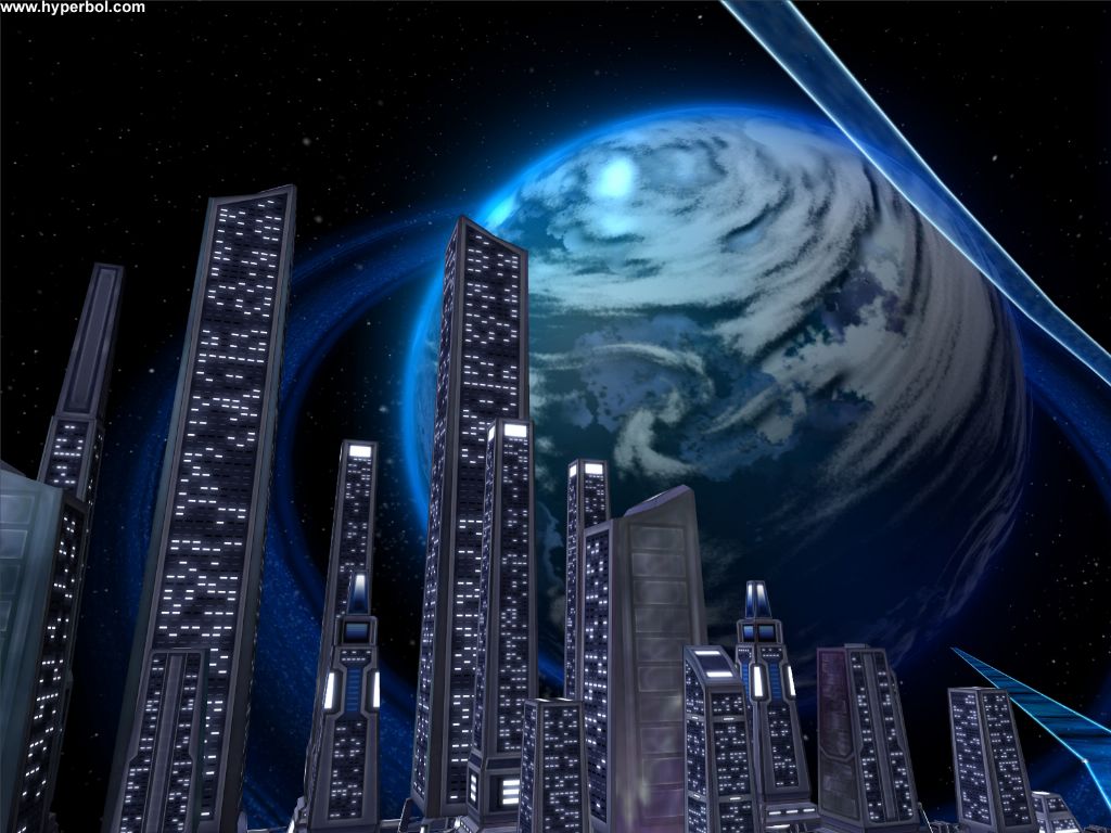 ThreadSpace: Hyperbol Планета на фоне небоскребов