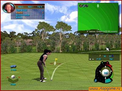 Tiger Woods PGA Tour 2000 Девушка играет в гольф