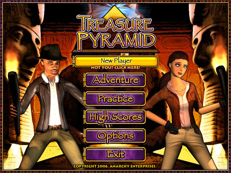 Treasure Pyramid Меню Treasure Pyramid